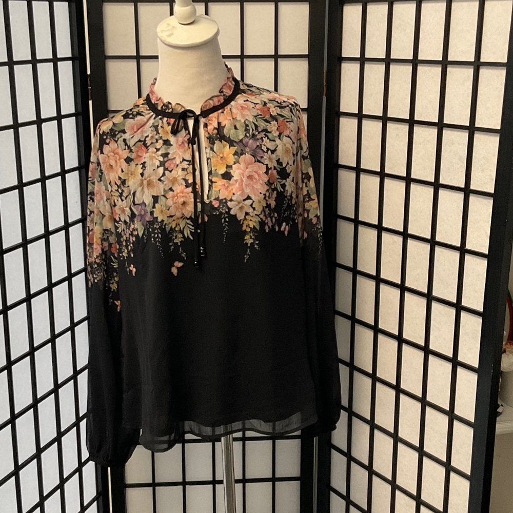 Joie Black Floral Women's Blouse